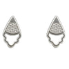 925 Sterling Silver Drop-Shaped CZ Stud Earrings Tavshan
