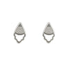 925 Sterling Silver Drop-Shaped CZ Stud Earrings Tavshan