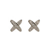 925 Sterling Silver Cross CZ Stud Earrings