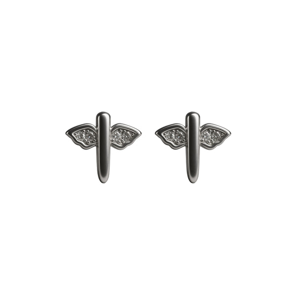 925 Sterling Silver Wing Stud Earrings