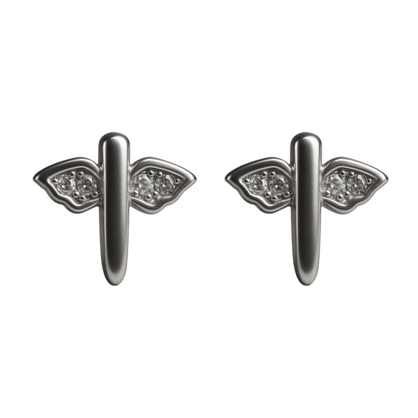 925 Sterling Silver Wing Stud Earrings