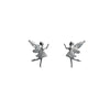 925 Sterling Silver Fairy Stud Earrings