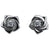 925 Sterling Silver Rose CZ Stud Earrings