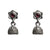 925 Sterling Silver Red Stone Jhumka Earrings