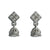 925 Sterling Silver Diamond Shape Jhumka Earrings
