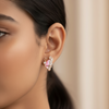 Pink MOP Butterfly Stud Earrings | Pure 925 Silver Rose Gold Finish BIS Hallmarked | Tavshan