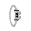 Monochrome Butterfly Ring – Rhodium Plated 925 Sterling Silver