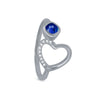 Blue Heart Spark Ring – Rhodium Plated 925 Sterling Silver