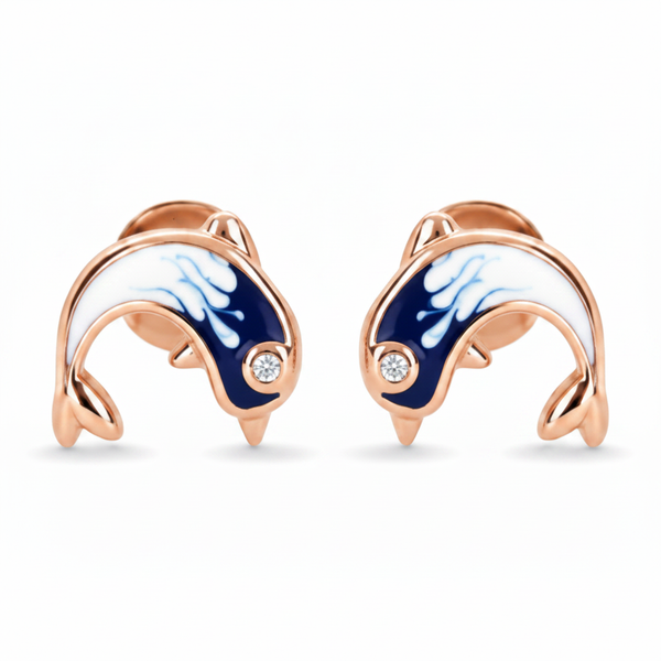Dolphin Earrings – Three Quarter
