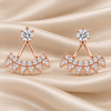 Earrings on champagne silk