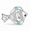 Fish Enamel CZ Stud Earrings – 45° Hero