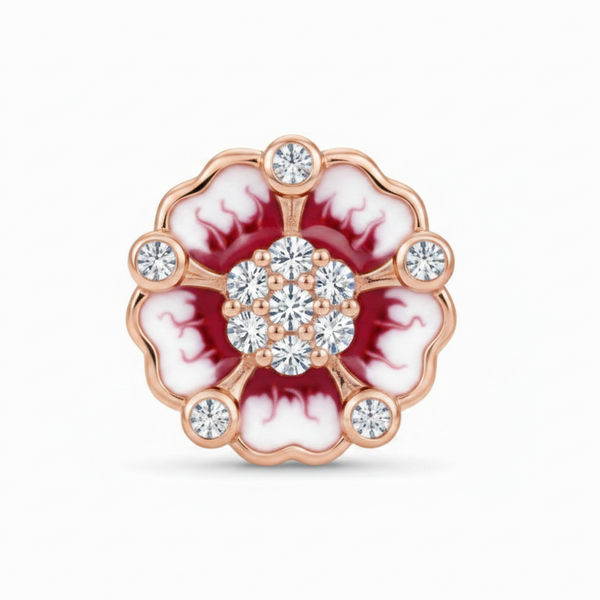 Floral Stud - Top Down Angle