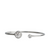 925 Sterling Silver Spiral CZ Open Bangle Bracelet