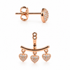 Heart design with stud and jacket separated
