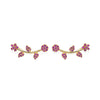 Pink Floral Ear Cuff / Bluetooth Earring – Gold Plated 925 Sterling Silver