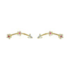 CZ Floral Bloom Ear Cuff / Bluetooth Earring – Gold Plated 925 Sterling Silver