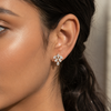 Pure 925 Silver Marquise CZ Leaf Studs | Pure 925 Silver Rose Gold Finish BIS Hallmarked | Tavshan