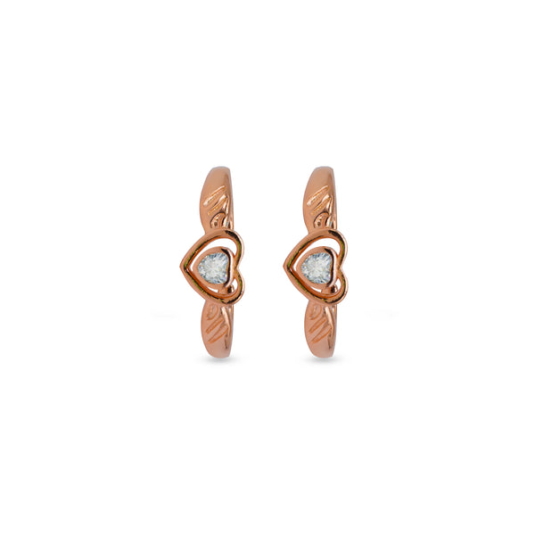 Rose Heart CZ Toe Ring – Rose Gold Plated 925 Sterling Silver