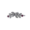 Ruby Leaf Vine Toe Ring – Rhodium Plated 925 Sterling Silver