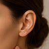 Pink Floral Ear Cuff / Bluetooth Earring – Gold Plated 925 Sterling Silver