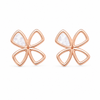 Pure 925 Silver MOP Flower Studs | Pure 925 Silver Rose Gold Finish BIS Hallmarked | Tavshan
