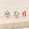Round solitaire studs without the jackets