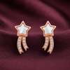 Pure 925 Silver MOP Star Studs | Pure 925 Silver Rose Gold Finish BIS Hallmarked | Tavshan