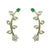 Green Leaf Vine Ear Cuff / Bluetooth Earring – Gold Plated 925 Sterling Silver