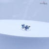 925 Sterling Silver Adjustable Toe Ring – Blue Enamel Triple Flower Design with Sparkling Stones