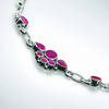 925 Sterling Silver Pink & White CZ Stone Anklet Pair for Women | 925 Sterling Silver Payal