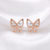 Butterfly MOP Stud Earrings | Pure 925 Silver Rose Gold Finish BIS Hallmarked | Tavshan