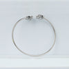 925 Sterling Silver Butterfly CZ Open Bangle Bracelet
