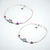 925 Sterling Silver Pink & White CZ Stone Anklet Pair for Women | 925 Sterling Silver Payal