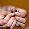 925 Sterling Silver Minimal Heart Dual Band Ring -Heart