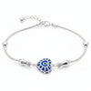 925 sterling silver evil eye heart bracelet
