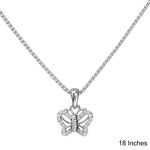 925 Sterling Silver Butterfly Pendant Necklace