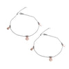 Rose Gold Charm 925 Silver Anklet