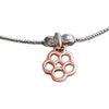 Rose Gold Charm 925 Silver Anklet