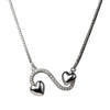 Double Heart Pendant Necklace in 925 Sterling Silver with CZ – Symbol of Love & Togetherness
