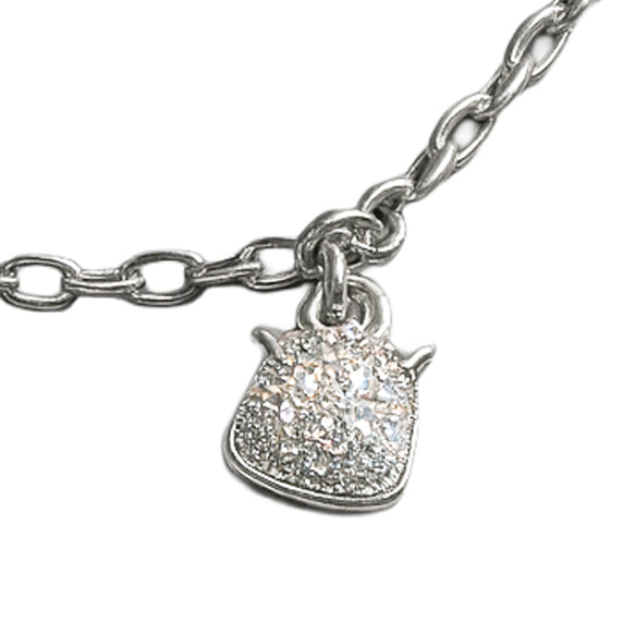 Butterfly & Charm Silver Anklet