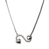 Double Heart Pendant Necklace in 925 Sterling Silver with CZ – Symbol of Love & Togetherness