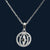 925 Sterling Silver Geometric Halo Pendant Necklace - Tavshan