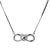925 Sterling Silver Infinity Heart CZ Pendant Necklace – Symbol of Eternal Love