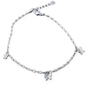 Silver Butterfly Charm Anklet