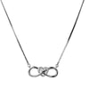925 Sterling Silver Infinity Heart CZ Pendant Necklace – Symbol of Eternal Love