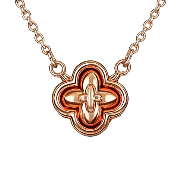 Celtic Knot Pendant Necklace in 925 Sterling Silver with Rose Gold Finish