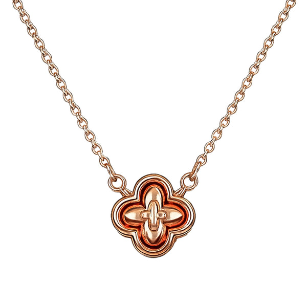 Celtic Knot Pendant Necklace in 925 Sterling Silver with Rose Gold Finish