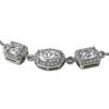 925 Sterling Silver Three-Stone Adjustable Bracelet