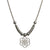 925 Sterling Silver Geometric Floral Pendant Necklace
