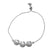 925 Sterling Silver Triple Halo CZ Adjustable Bracelet